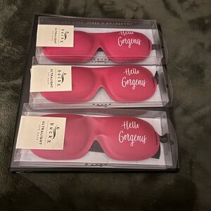 Pink Sleep Mask Set of 3 - Hello Gorgeous.  By Bucky.  From Homegoods.